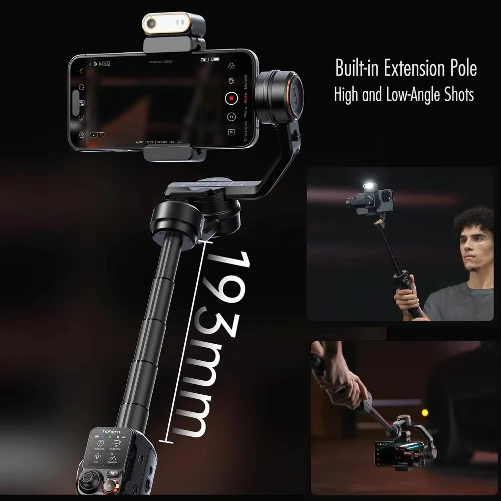 Hohem ISteady M7 Cell Phone Gimbal Stabilizer 3-axis Anti-Shake Stands Extendable Selfie Stick For Live Vlog