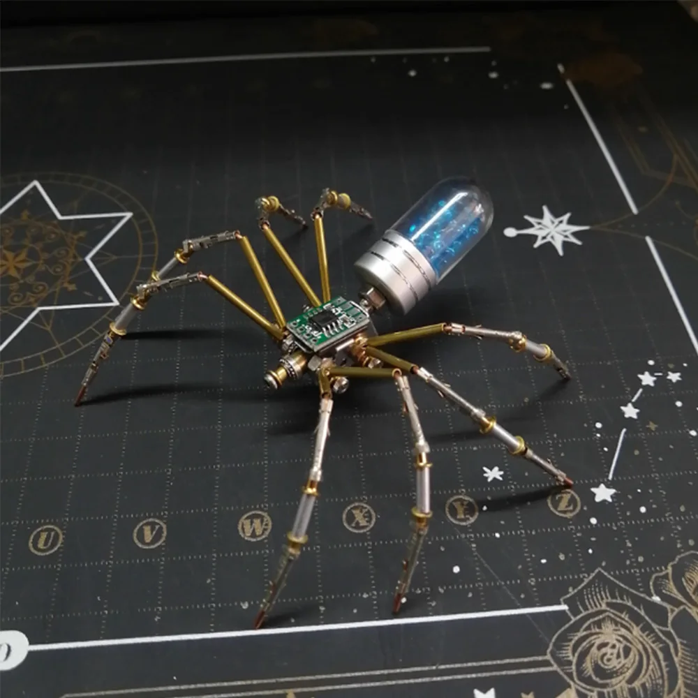 العنكبوت الآلات المعدنية نموذج لغز الاطفال ألعاب علمية DIY الجذعية علم الأحياء التكنولوجي موضوع التعلم عدة ألعاب تعليمية #1