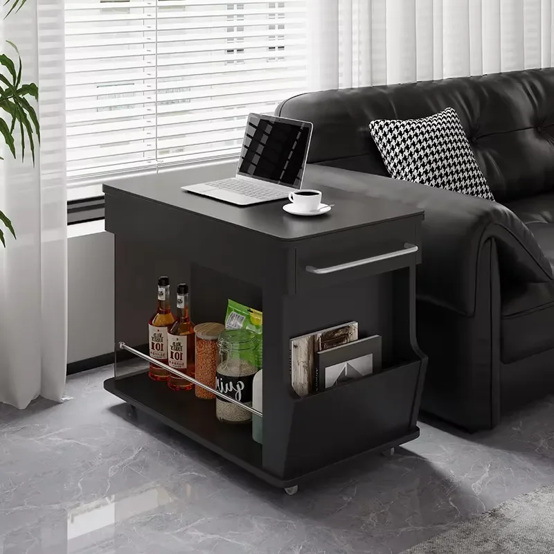 Modern Foldable Solid Wood Coffee Table with Hidden Compartment and Adjustable Height for Small Living Room Furniture