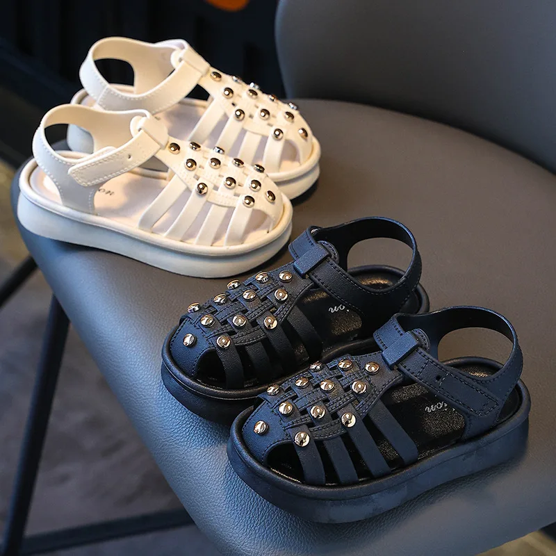 

1-6 Years Children Summer Outdoor Beach Shoes Girls Princess Vintage Suede Sandals for Kids Boy 2026 New Arrival Footwear