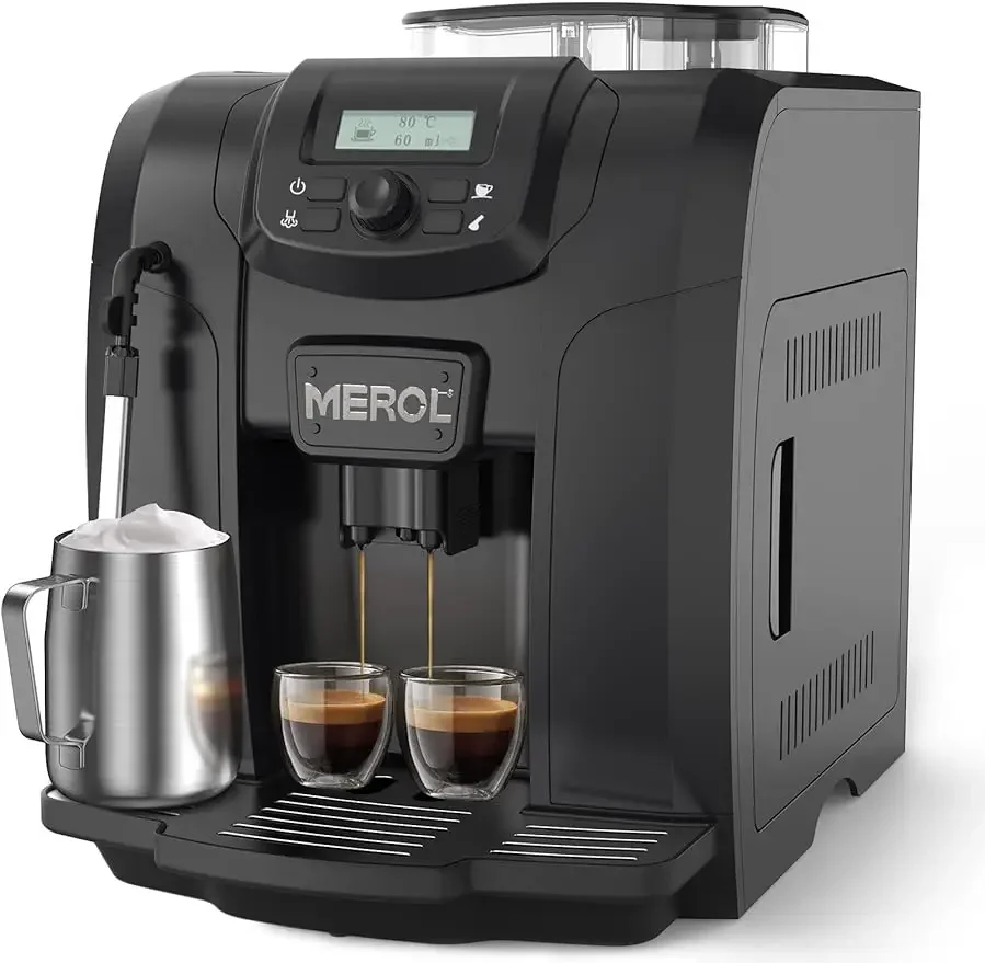 Automatic Espresso Coffee Machine 19 Bar Barista Pump Coffee Maker with Grinder and Manual Milk Frother Steam Wand