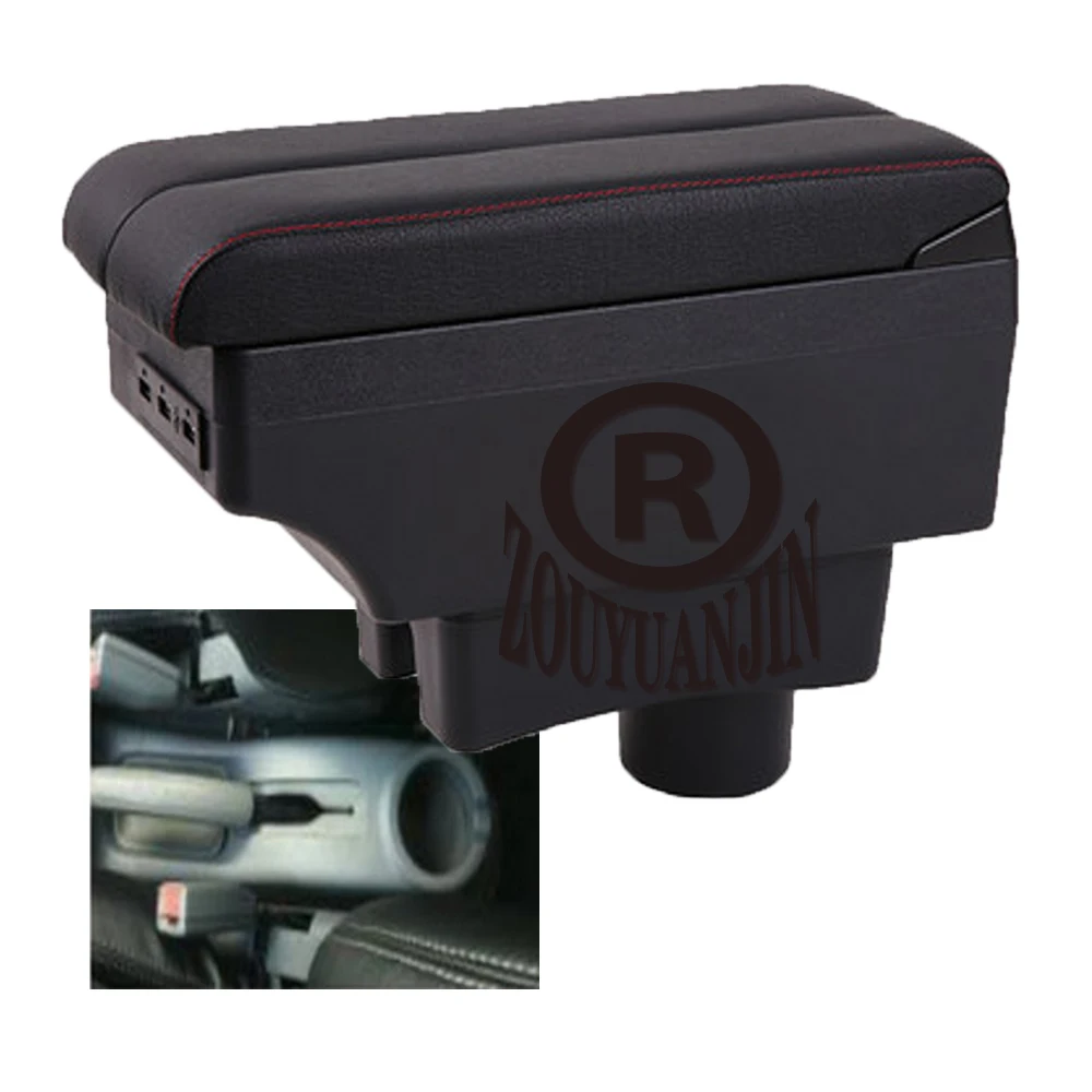 For Hyundai Accent Tegas 2 Armrest Box Elbow Rest Center Console Storage with Phone Charging USB Interface Cup Holder