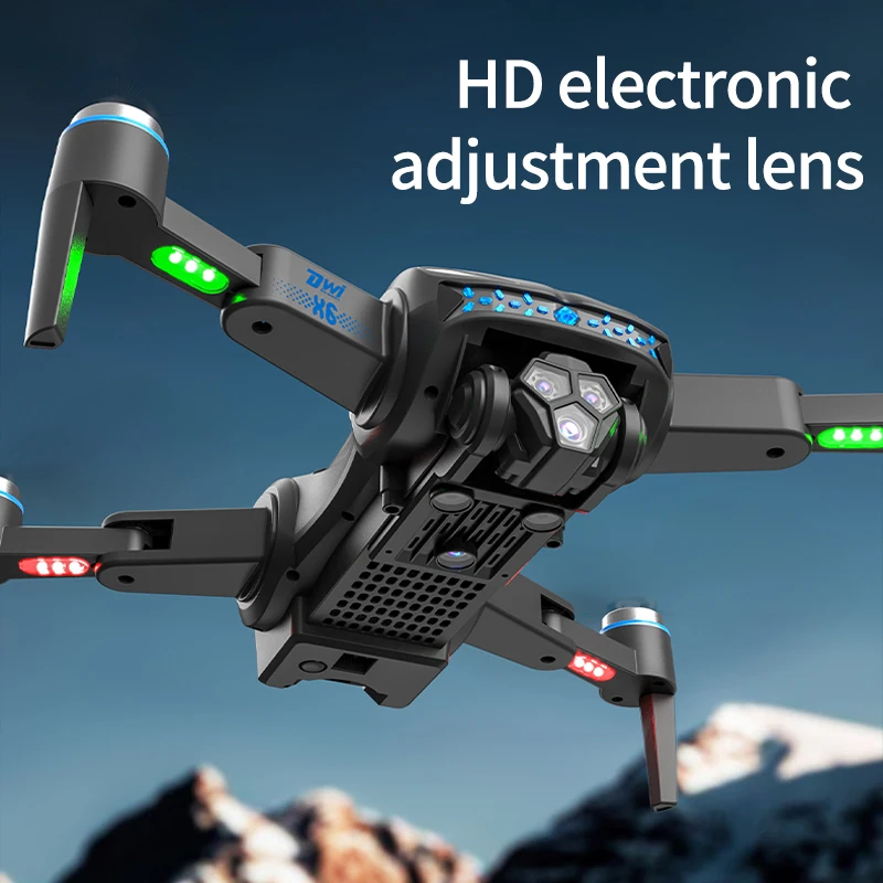 DWi NEW X6 fixed-high general airdrop dual-photometer electric-controlled barrier-avoiding drone large-screen RC drone toy gifts