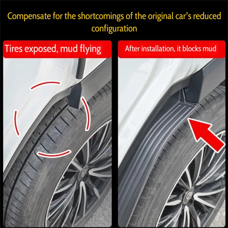 4‑Piece Front & Rear Wheel Mud Flaps Splash Guards For Toyota RAV4 XA60 Wildlander 2026 Splash Guards Car Exterior Accessories