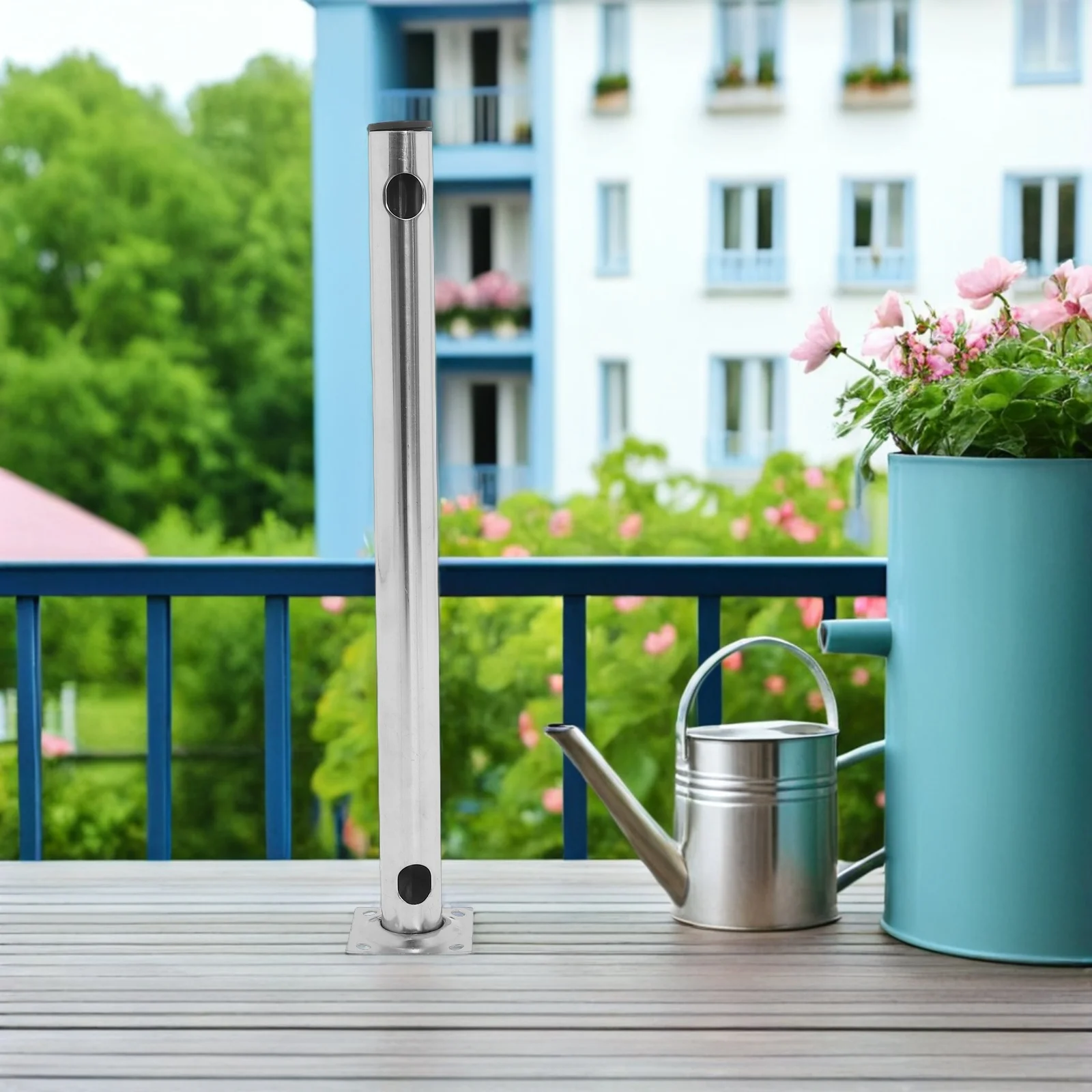 

2pcs Stainless Steel Outdoor Antenna Mount Wireless Bridge Bracket Vertical Support Pole For Wifi Network Camera Durable