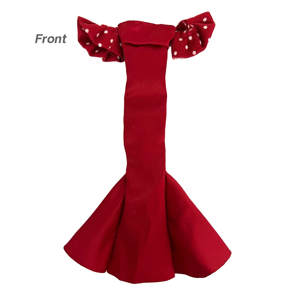 NK Official 1 Pcs  Red Doll Dress For Barbie Clothes Cute Princess Sleeve Evening Dress Doll Catwalk Dress  Doll  Accessories