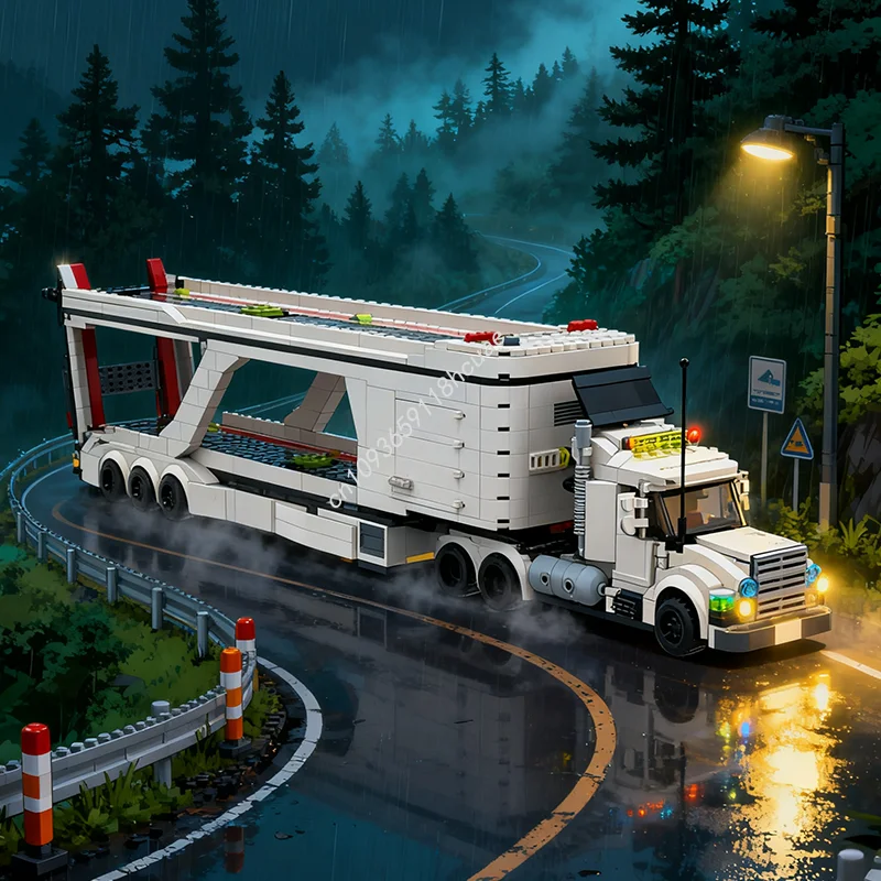 

1441pcs MOC LT 3 Car Transport Big Rig Truck Model Building Blocks Christmas Gifts Architecture DIY Creative Toy Brick Kids