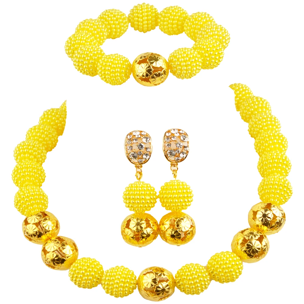 

Laanc African Wedding Collection Necklace jewellery Wine Yellow Nigeria