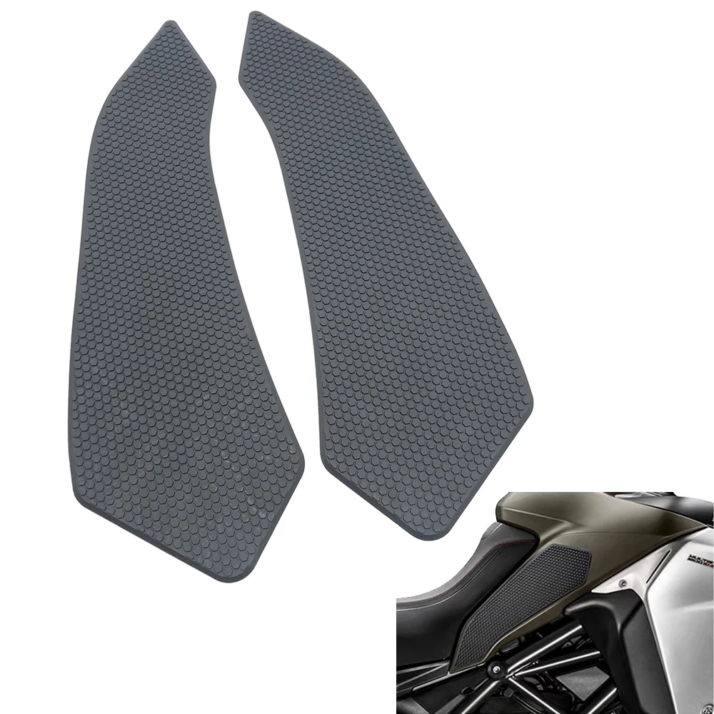 Motorcycle Fuel Tank Pads Sticker Side Gas Knee Grip Protector Traction Decals For Ducati Multistrada Enduro 1200 1260 V2 V2S