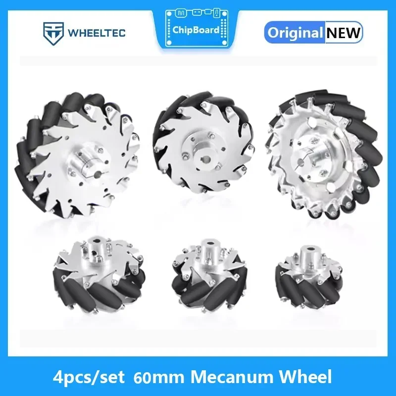 4pcs/set Mecanum Wheel 60mm Aluminum Alloy Metal Omni-directional Wheel for Arduino Raspberry Pi DIY Robotic Car