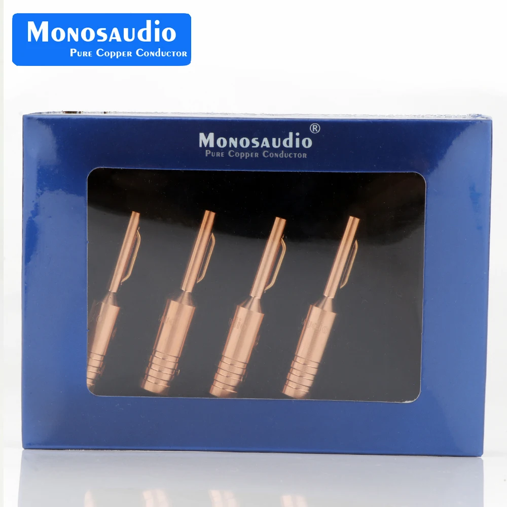 Monosaudio Banana Plug Pure Copper Silver/Gold/Rhodium Plated B80 Available Jack Terminal for 5mm Speaker Wire Plug