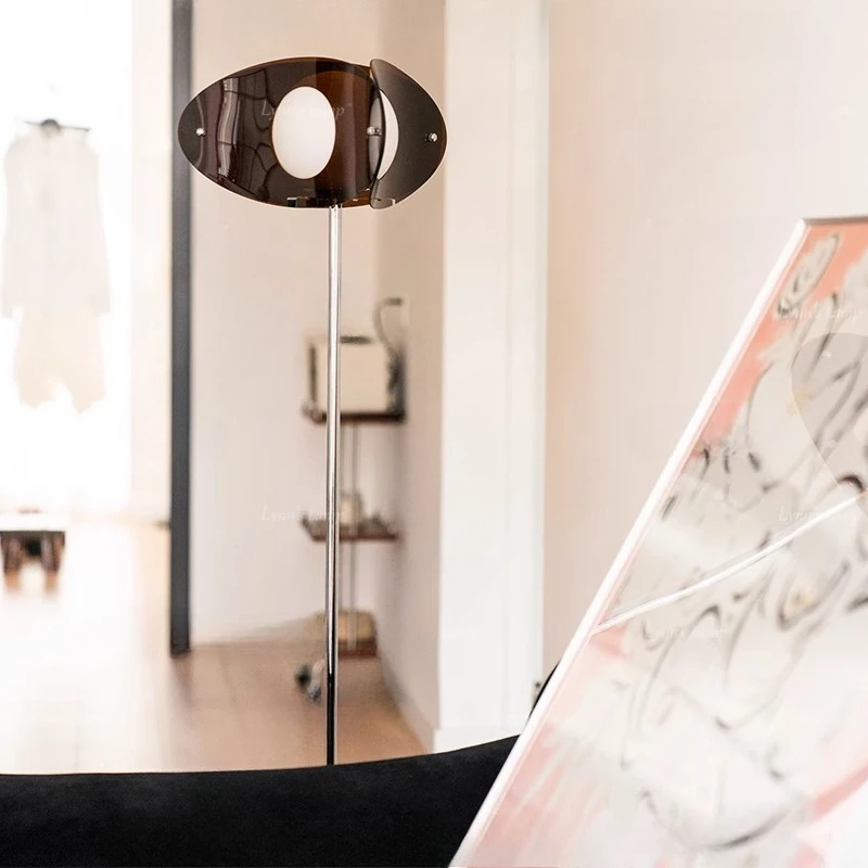 باوهاوس مصابيح أرضية أريكة الجانب غرفة المعيشة السرير الإقامة المنزلية الرجعية غرفة نوم منزل ديكور فني LED أضواء عمودية الإنارة #5