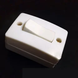 5pcs  Retro Surface Mounted Wall Light Push Button Switch Bakelite Bedside Lamp Switch 3.5X5.5cm 6A