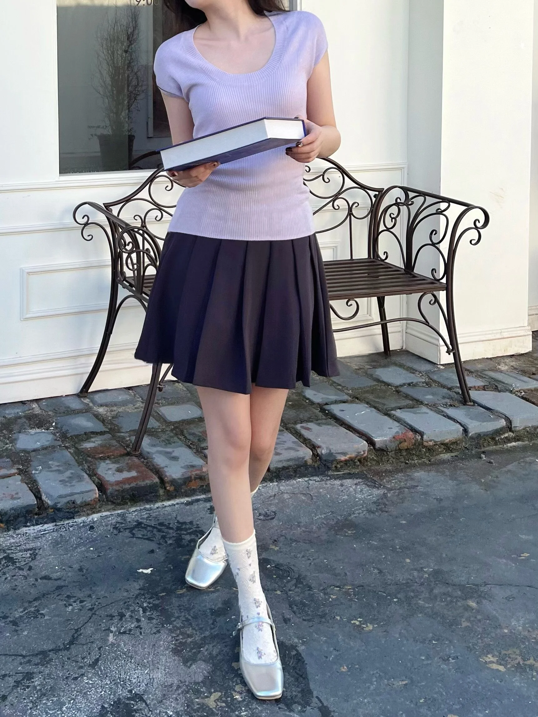 

Юбка А-силуэта с высокой талией, плиссированная, в корейском стиле, для колледжа, стройнящая, летняя новинка, универсальная, однотонная