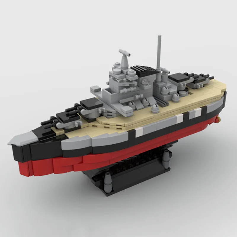 430 قطعة MOC سفينة حربية بسمارك سوبر مشوه نموذج اللبنات العمارة اللعب تجميع DIY بها بنفسك الإبداعية هدية الكريسماس فكرة #2