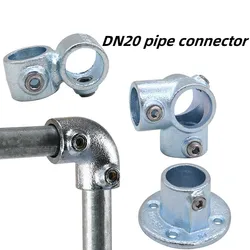 1PCS DN20 Cast Iron Pipe Connector Straight Elbow Tee Cross Joints 25mm Tube Adapter for Plumbing Fastener Hardware Accessories