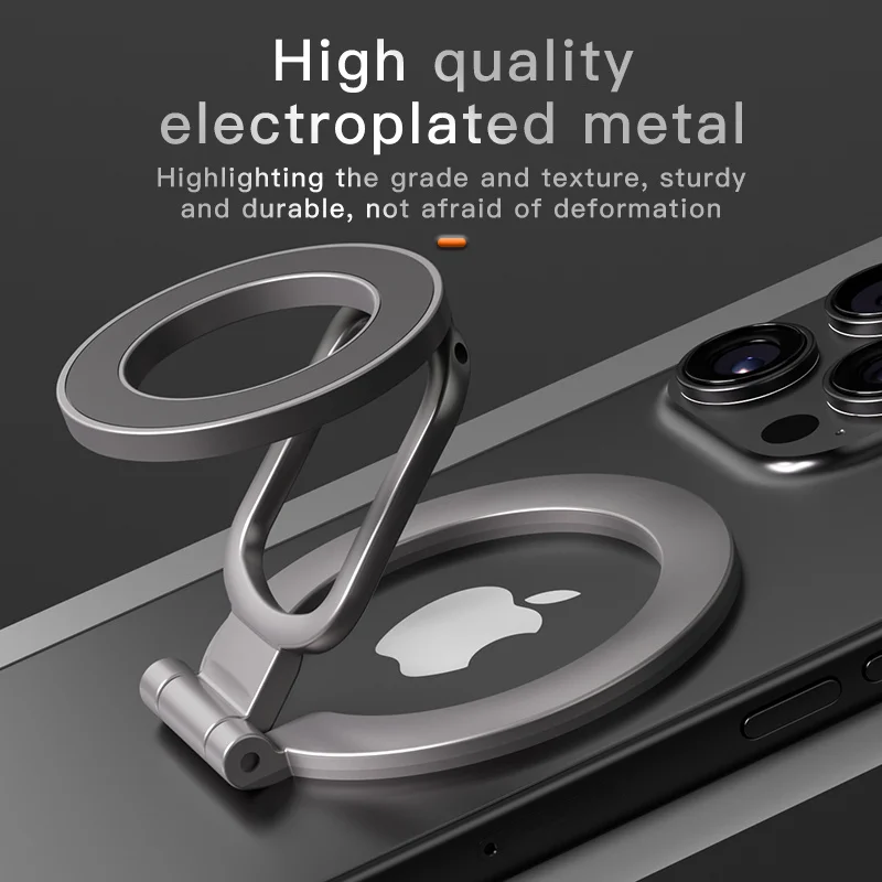 Двусторонняя подставка для телефона MagSafe магнитное кольцо вращающаяся ручка iPhone 17 16 15 14 13 Android тренажерный Фото №3