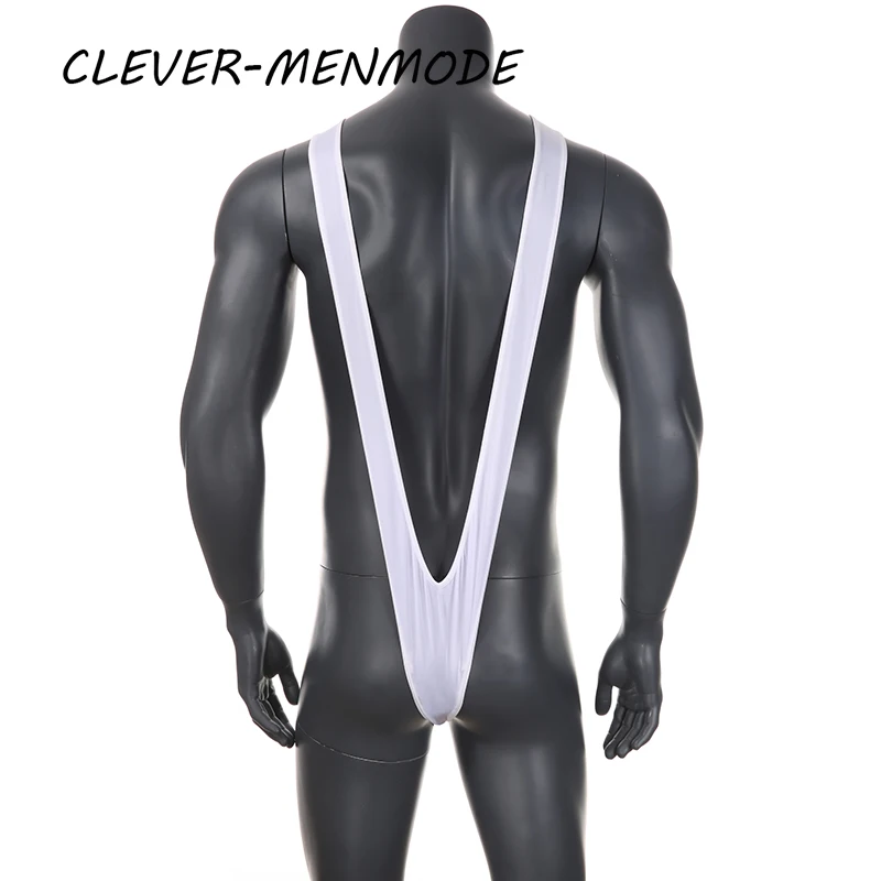 Sexy Panties Men's Erotic Lingerie Swimsuit Straps Borat Mankini One-Piece V Sling Stretch Singlet Bodysuit Underweat Stretch image 2