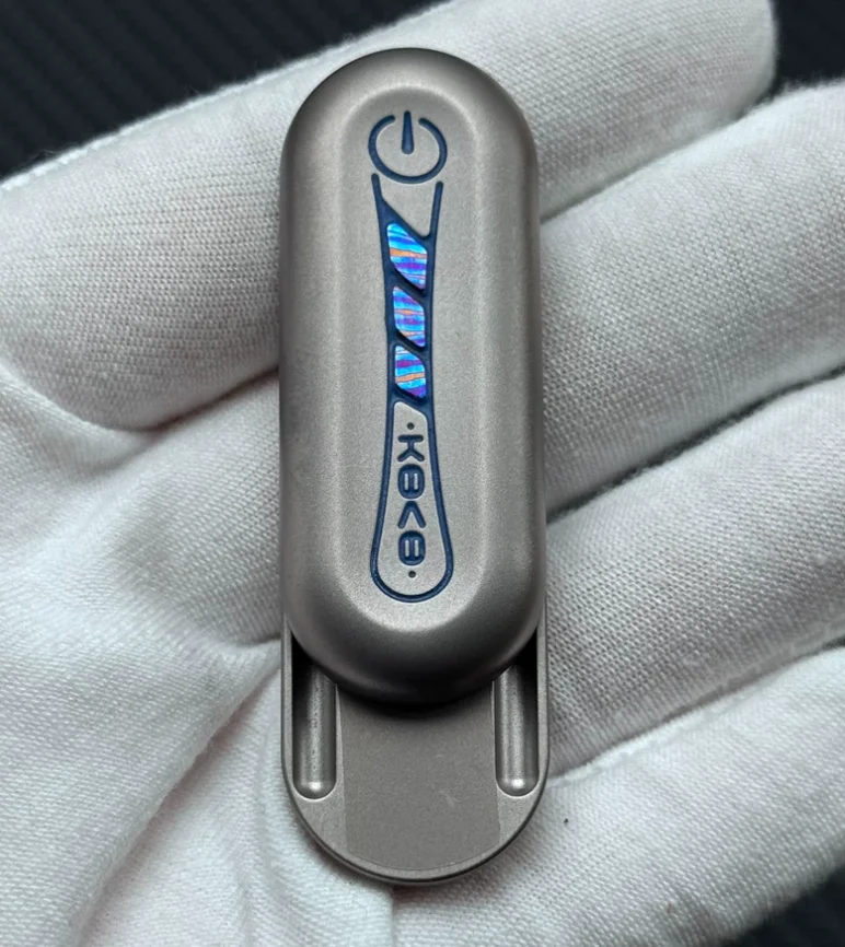 Used EDC Kaiwu Floating Cloud Pro Titanium+Timascus fidget slider decompression toy