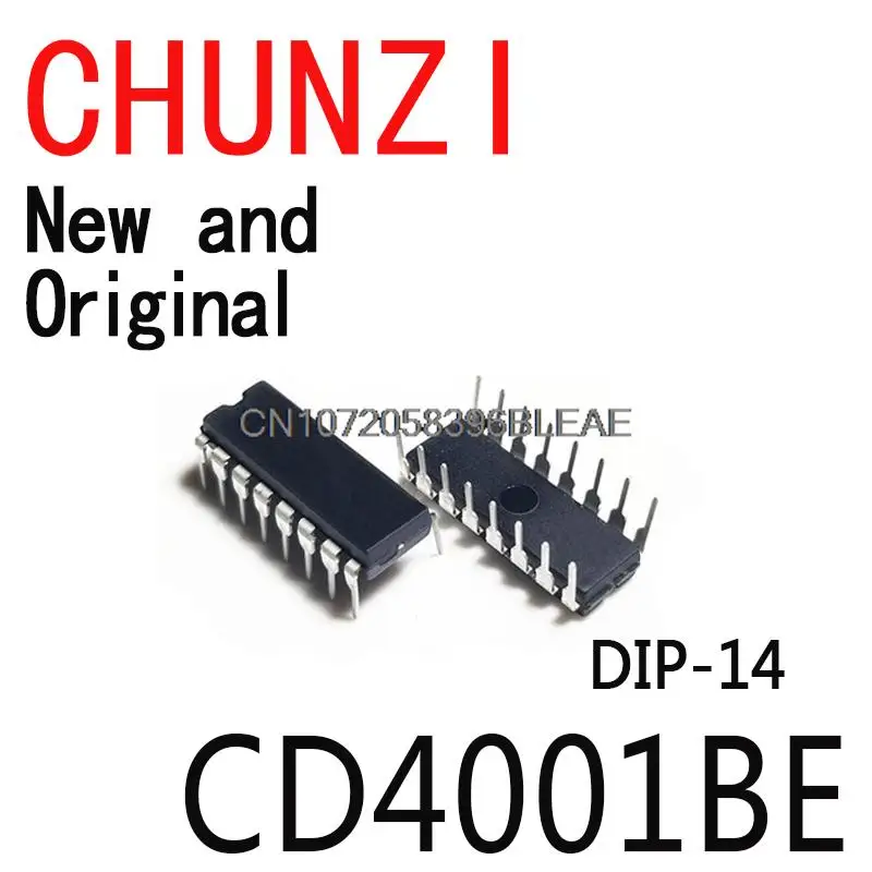 100PCS New and Original DIP14 CD4001 DIP-14 CD4001BD DIP CD4001BE