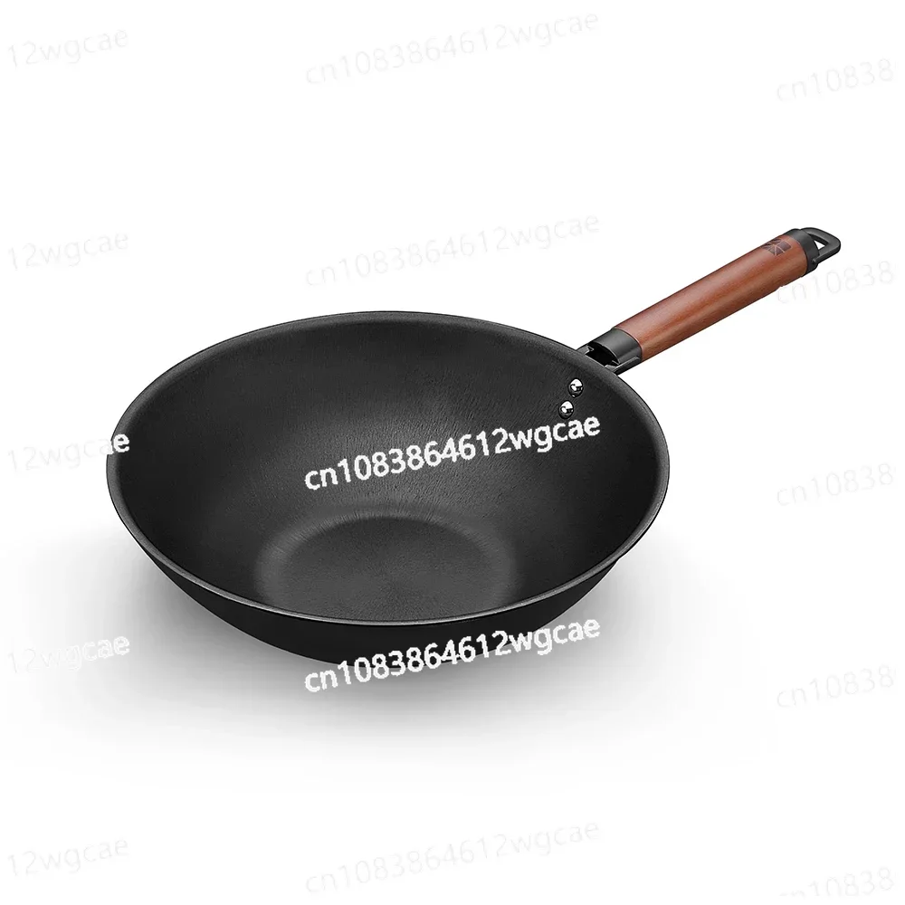 Pure iron pan household uncoated wok special pot for gas stove Ms. Dianguo