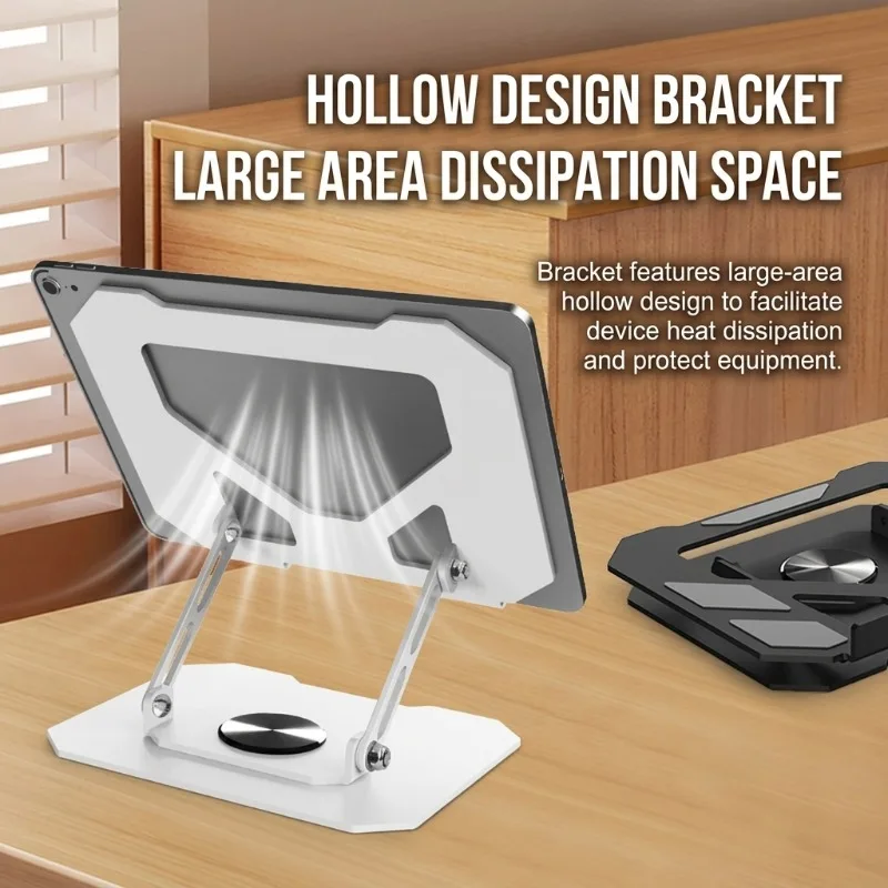 New Metal Tablet Stand Rotatable Foldable Support for IPad Laptop Heat Dissipation Base Anti-slip Stable Adjustable Height
