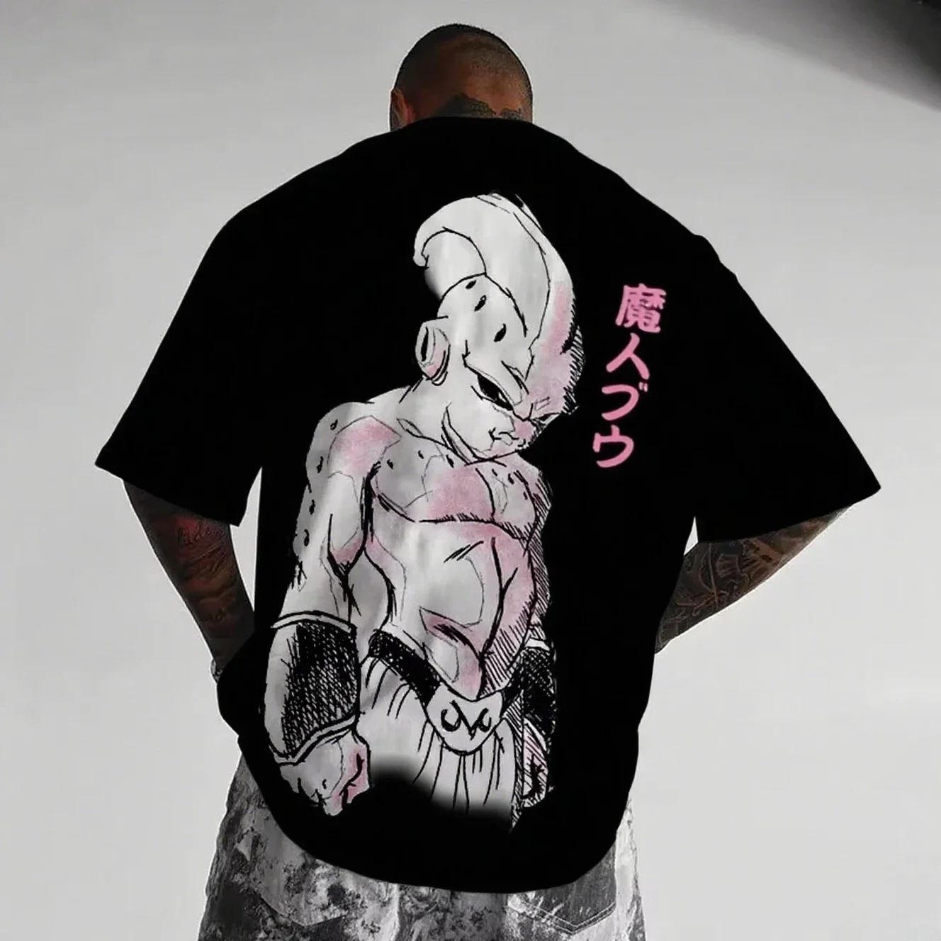 

Oversized Graphic T Shirt Men Dragon Ball Majin Buu Anime Y2k Casual Women Short Sleeve Tee Streetwear Summer Trendy Top