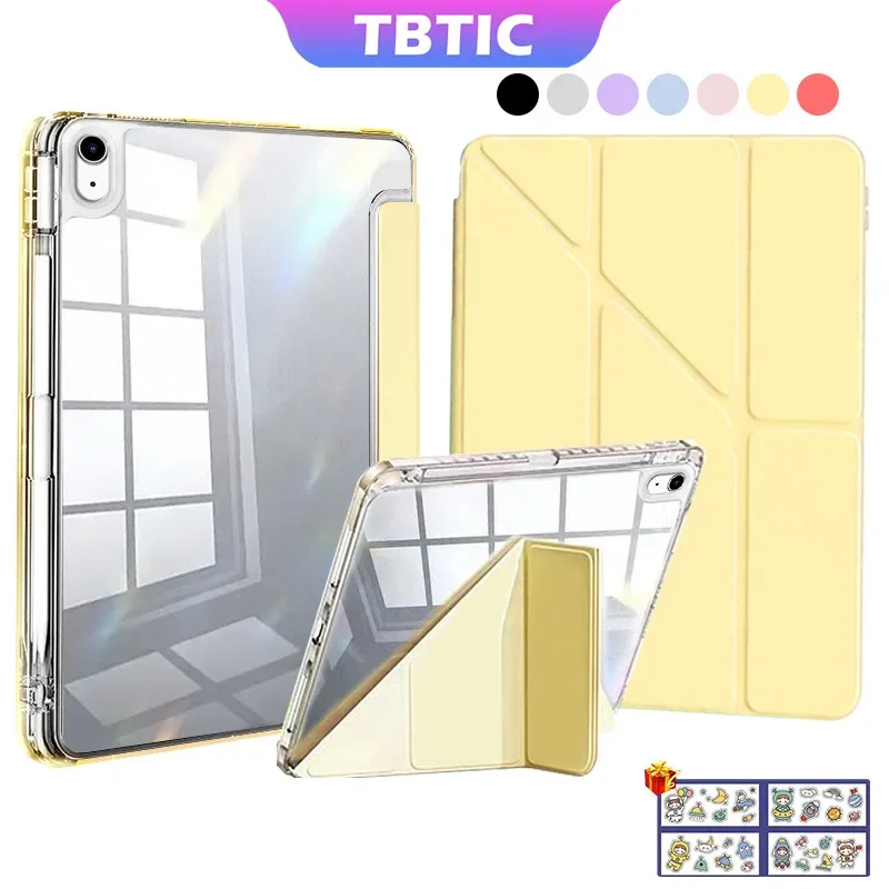 

TBTIC Чехол для iPad с держателем для карандашей 11 A16 2025 10-го поколения 10,9 Прозрачный чехол A3355 A3356 A2696 A2757 A3162 Y