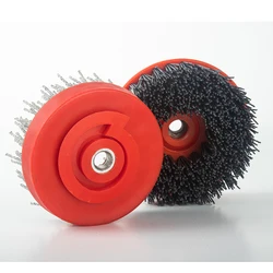5 inch 125mm Round Circular Stone Abrasive Diamond Antique Brush For Marble And Granite Surface Polishing With Snail Lock