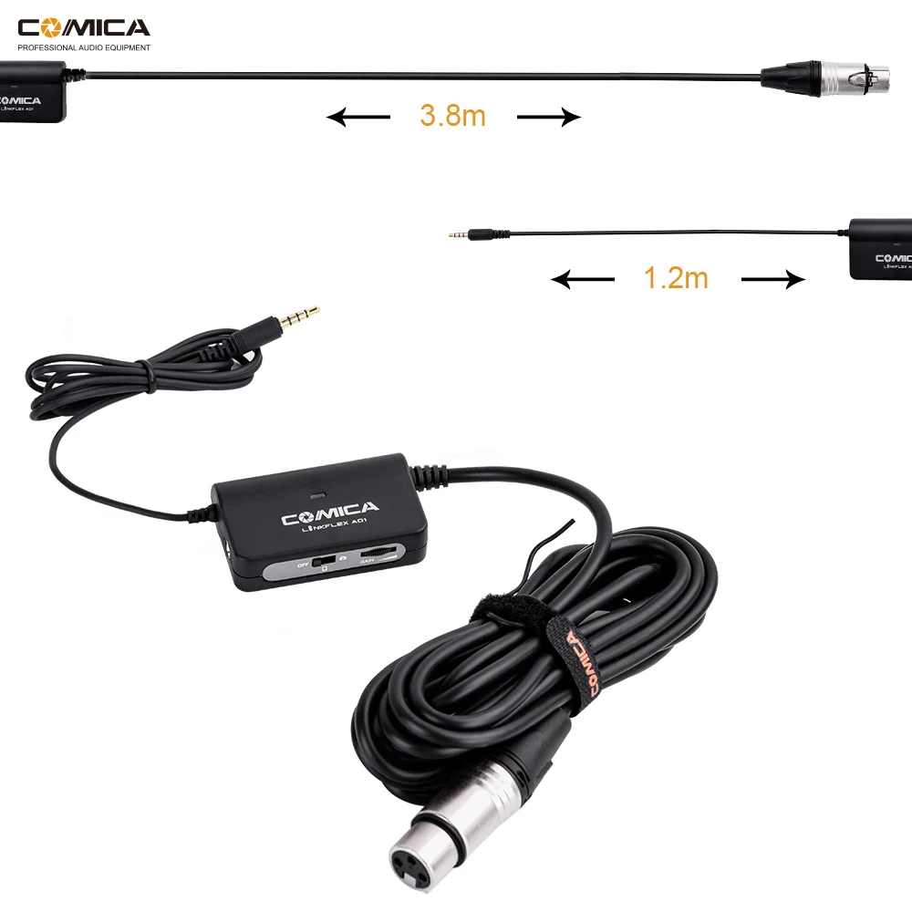 

COMICA LinkFlex AD1 XLR-3.5mm Preamp Audio Adapter for Both Smartphone and Camera