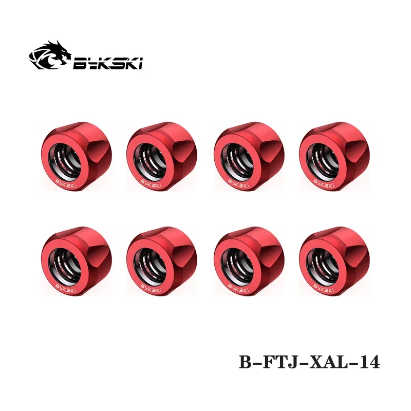 Bykski 8 ชิ้น/ล็อต OD14mm Hard ท่อการบีบอัดมือ G1/4 ''ขั้วต่อทองเหลืองใช้สําหรับอะคริลิค PETG Rigidity Tube B-FTJ-XAL-14