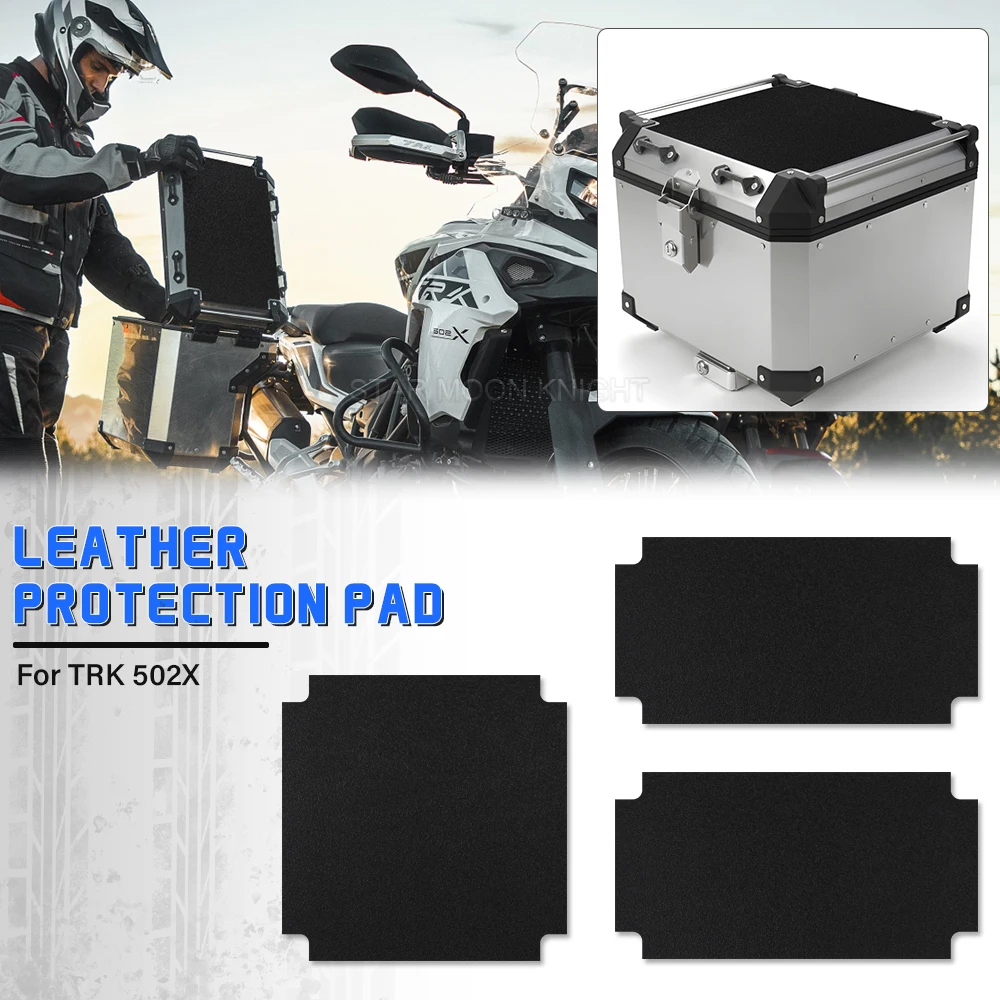 

For Benelli TRK 502X TRK502X ADV Aluminum Alloy Box Sticker Motorcycle Side SuitCases Protection Pad Top luggage Stickers