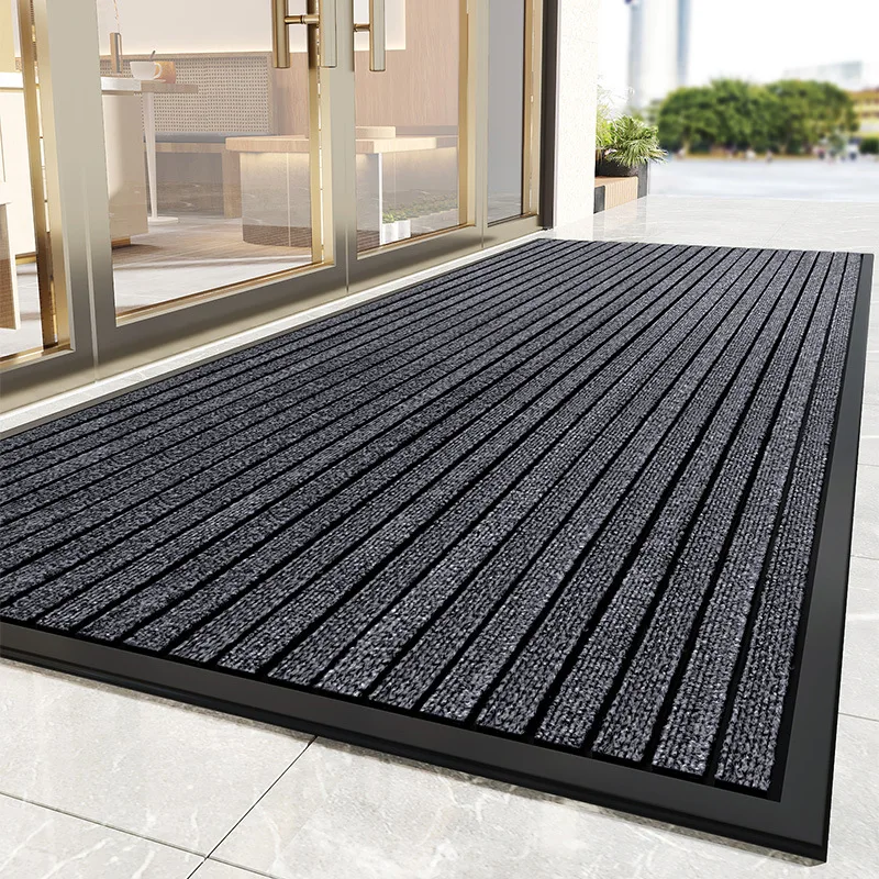Rubber Door Mat Heavy Duty Entrance Rug Non Slip Waterproof Indoor Outdoor Entryway Floor Mat Dirt Trapper