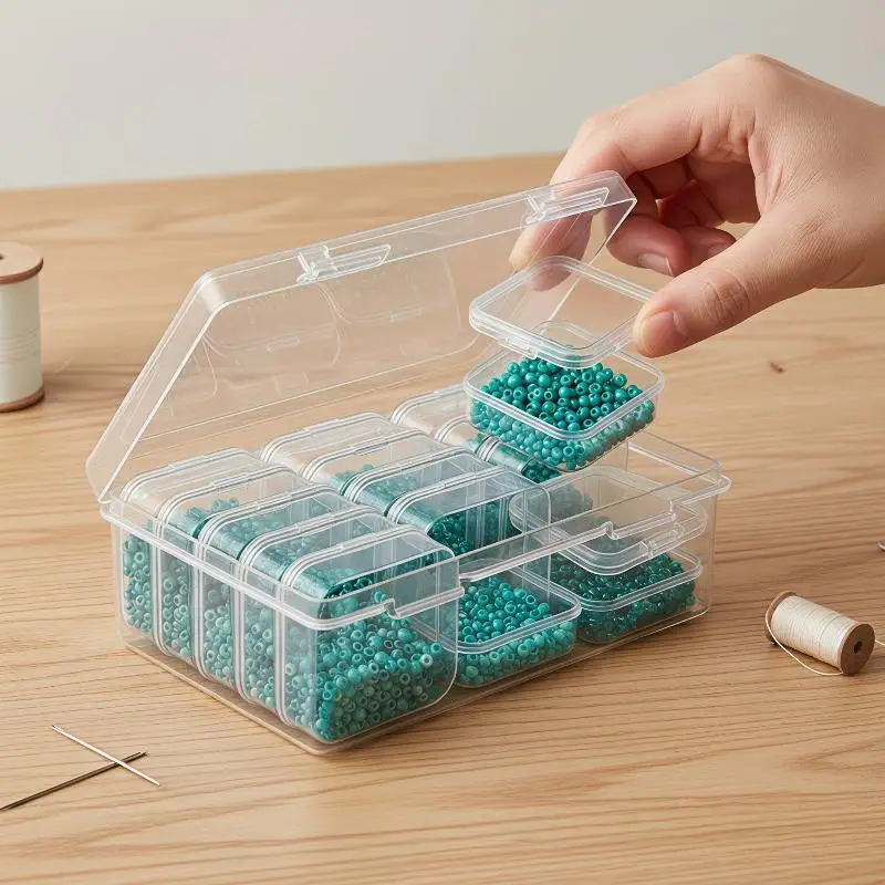 12/15 In 1 Clear Storage Box Craft Accessory Classification Organizer Container