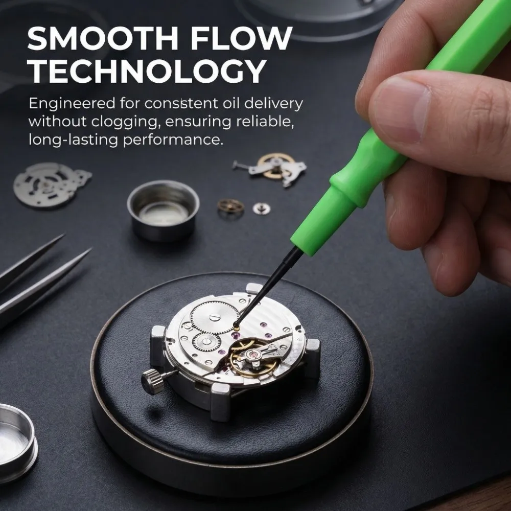 Repair Supply Green Watch Oil Pen Precision Single Piece Oil Applicator Durable Portable Watch Maintenance Tool Workshop