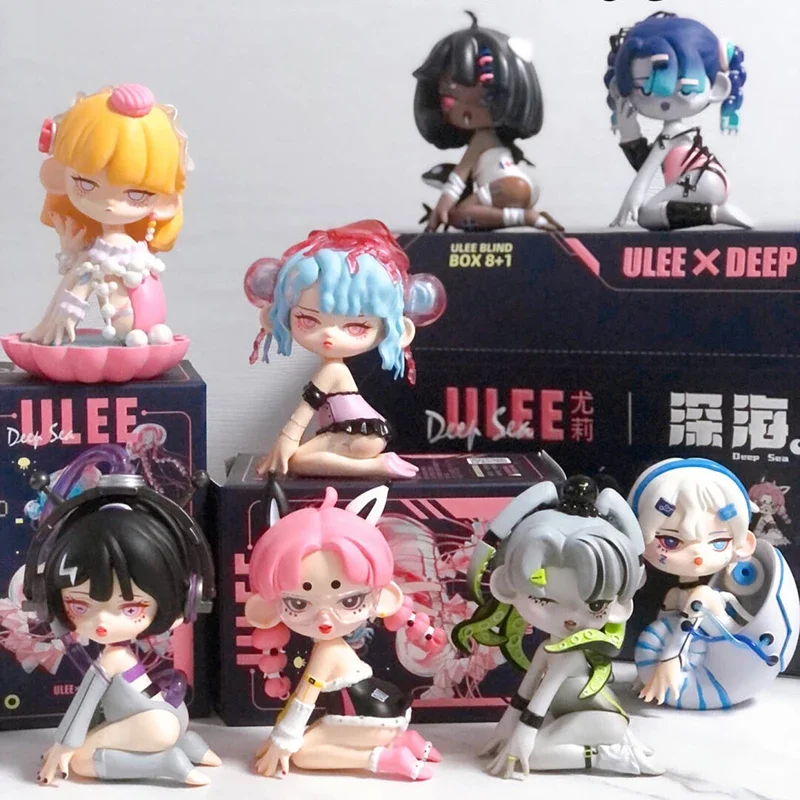 Ulee Deep Sea Realm Series Blind Box Toys Kawaii Action Anime Figure Surprise Bag Desktop Model Girls Christmas Gift Mystery Box