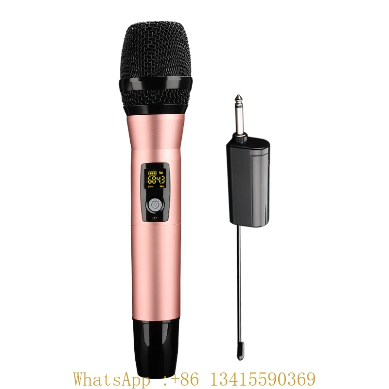 

China Manufacturer Customize USB Rechargeable Portable Karaoke Microphone Wireless Handheld for Singing