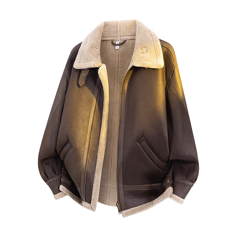 

GIOIOMen's Jacket，2025Winter New Thickened Lamb Wool Warm Casual High-Quality Cotton Jacket Coat