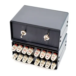 2-IN-2-OUT Power Amplifier / Speaker Switcher Box Stereo Audio A/B Selector Splitter