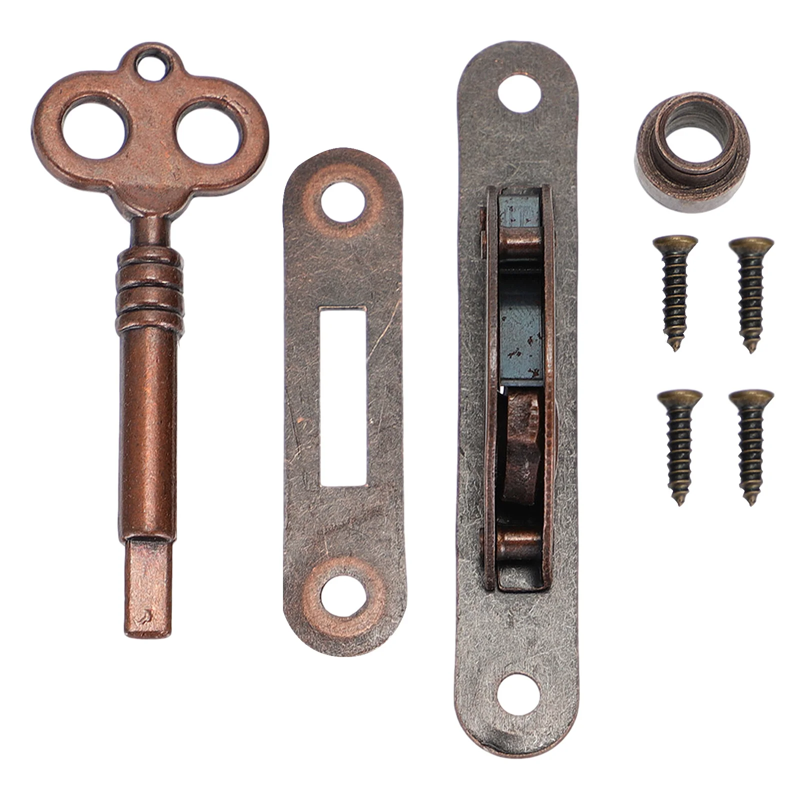 2 комплекта, винтажный железный дверной замок для шкафа, декоративная защелка для шкатулки для драгоценностей, устойчивая к ржавчине прочный ретро-замок для ящика для хранения