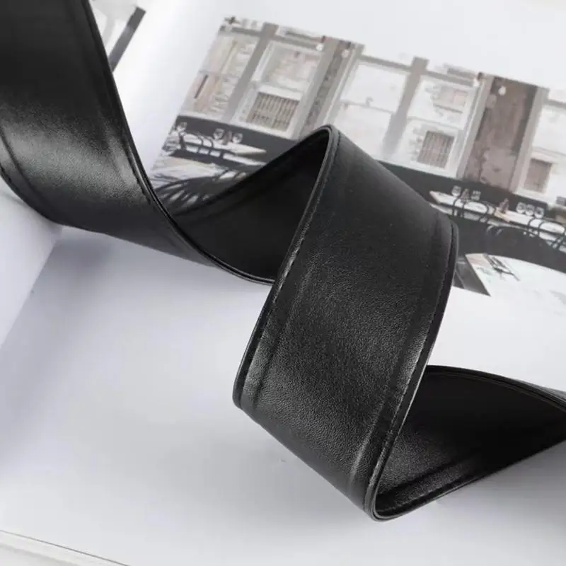 652F Soft Trenchcoat หนัง PU สายรัดข้อมือสำหรับผู้ชายผู้หญิงเสื้อแจ็คเก็ต