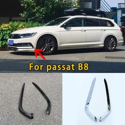 Для VW Passat B8, вариант, противотуманная Передняя фоторамка, Обложка, отделка, гоночная наклейка, решетка 2015, 2016, 2017, 2018, глянцевый черный, хром