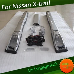 Car Luggage Rack Suitable for Nissan X-trail 2008 2009 2010 - 2012 Luggage Rack with Light Roof Frame Plastic Cover Lamp Shade