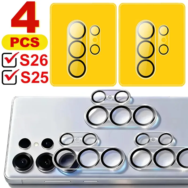 

1-4 шт. защитных пленок из закаленного стекла HD Clear для камеры Samsung Galaxy S26 Plus Ultra и Samsung Galaxy S25