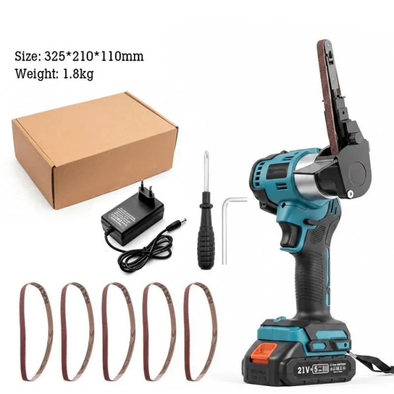 Lithium Battery Sanding Belt Machine Wireless Electric Sanding Machine Wood Metal Surface Rust Removal and Edge Trimming Tools