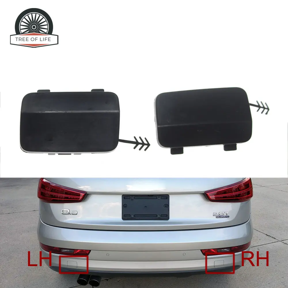 Rechts Links 8U0 807 441A 8U0 807 442A für Audi Q3 8U 2012 2013 2014 2015 Auto Heckstoßstange Abschleppöse Abdeckkappe