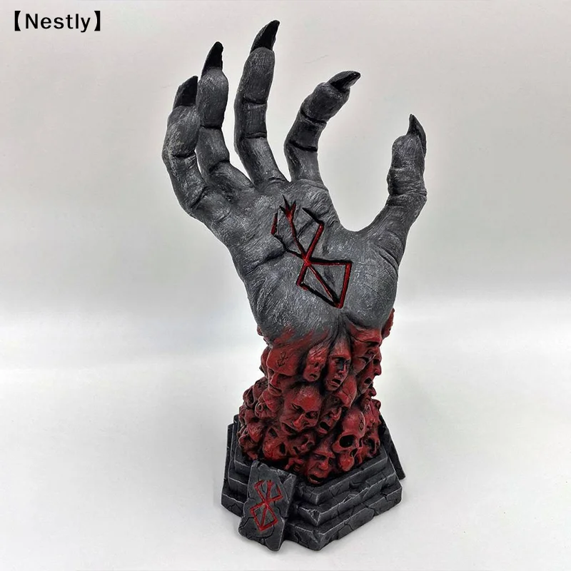 Mad God Grim Reaper Devil's Right Hand of Berserk Skull Rune Decorative Figurines Resin Crafts Access Fear Home Decoration〔Nest〕
