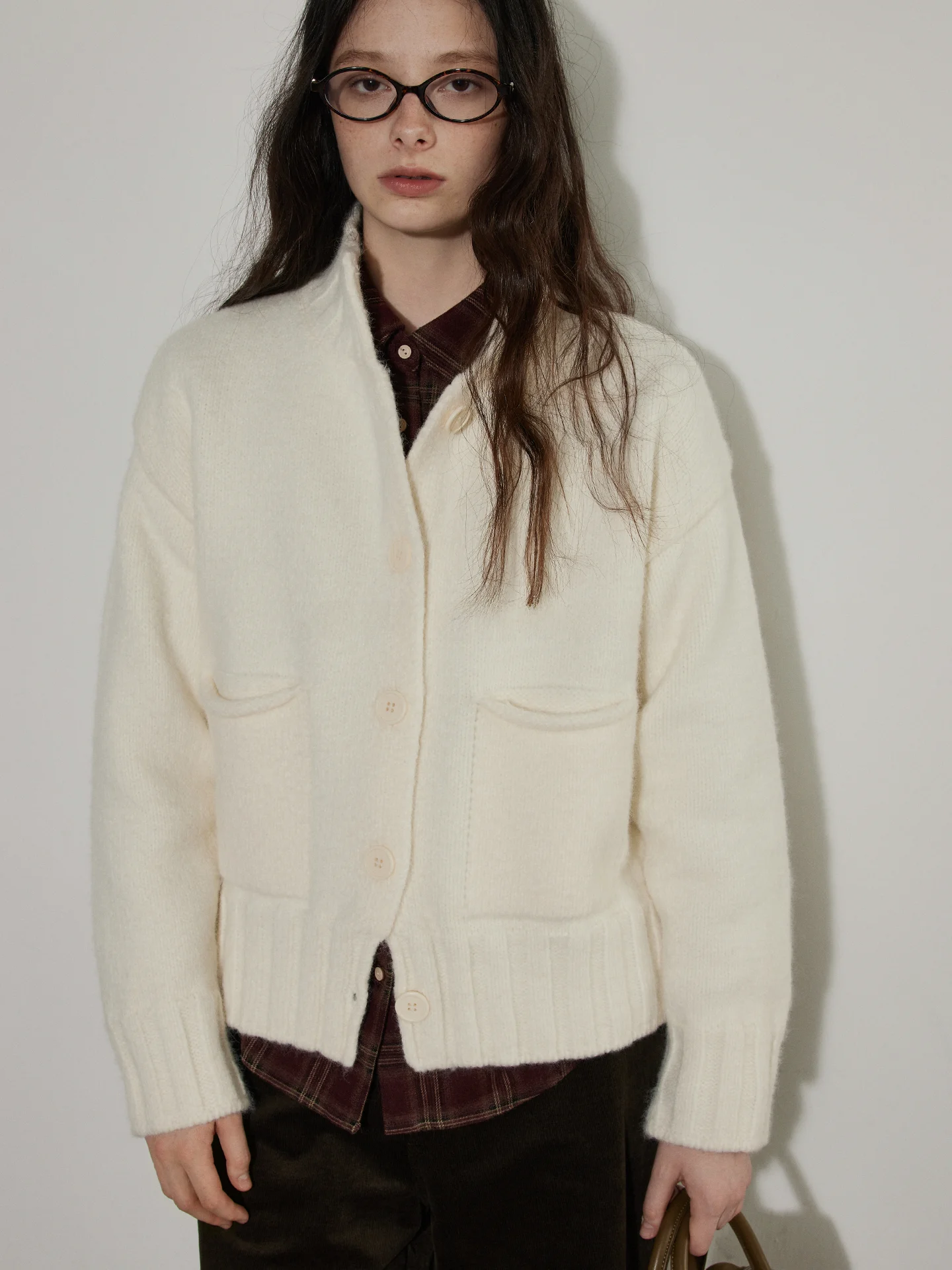 

Lofi Choose Women's Knitted Thiened Casual Cardigan Winter New Sle Loose Sle Long Sve Regular Length Button Closure