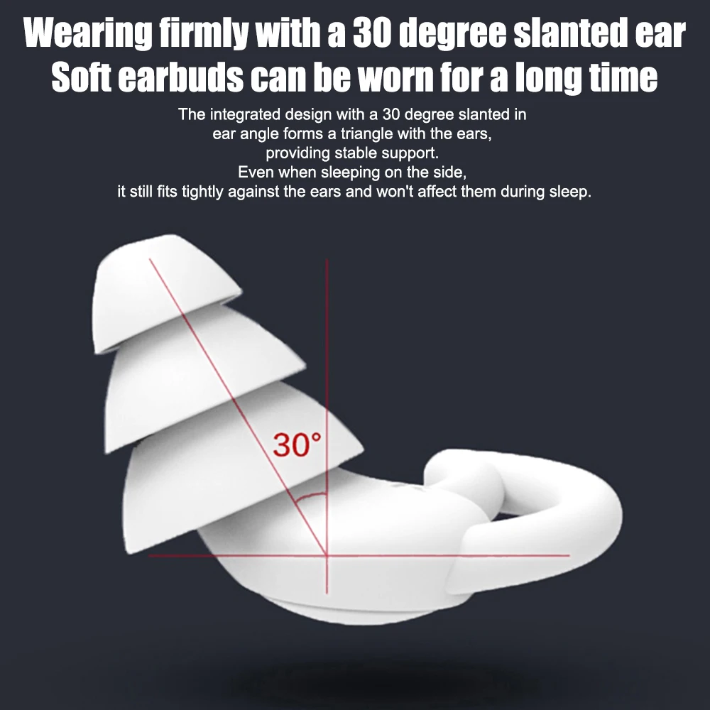 

Noise Reduction Earplugs Soft Silicone Ear Plugs Professional swimming Sleep 1 Pair Sound Insulation Ear Protector Waterproof