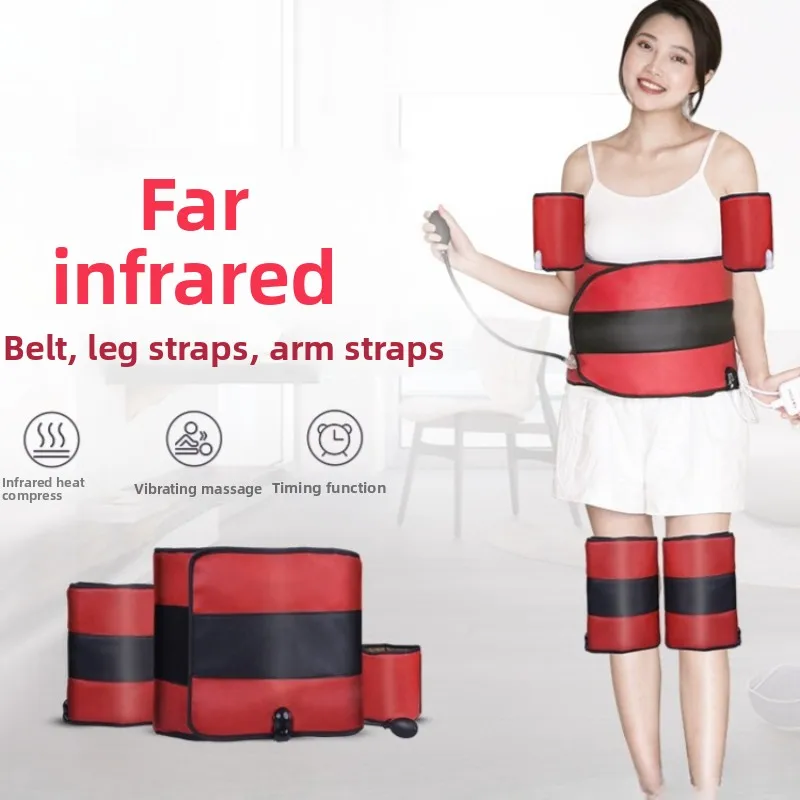 EMS Micro Electric Abdominal Belt Massager Abdomen Burning Fat Heating Temperature Free Adjustment Portable Slimming Belly Tools